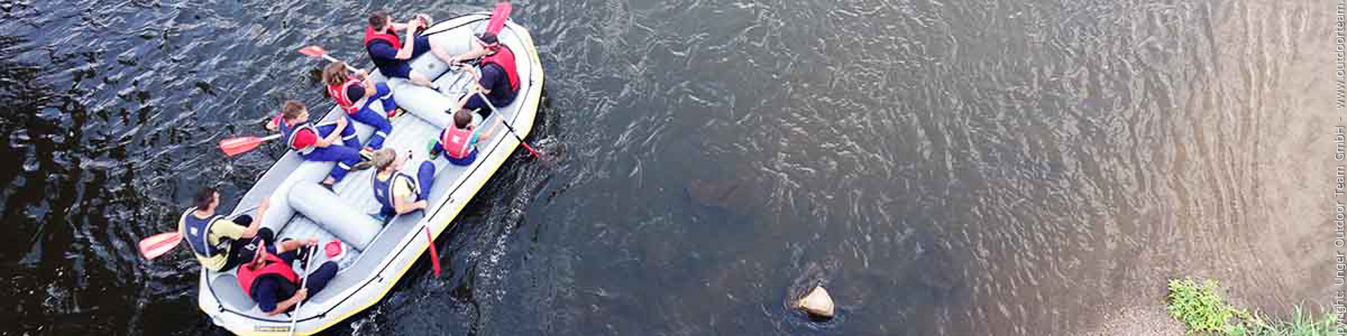 Zwickauer Mulde - Paddelstrecke Waldenburg nach Wechselburg-10er Schlauchboot "Hippo"